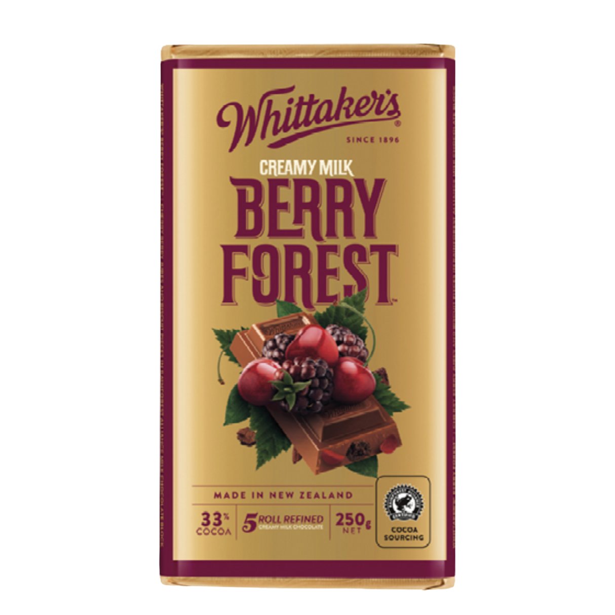 Whittaker's Berry Forest Creamy Milk Chocolate Block (250g)