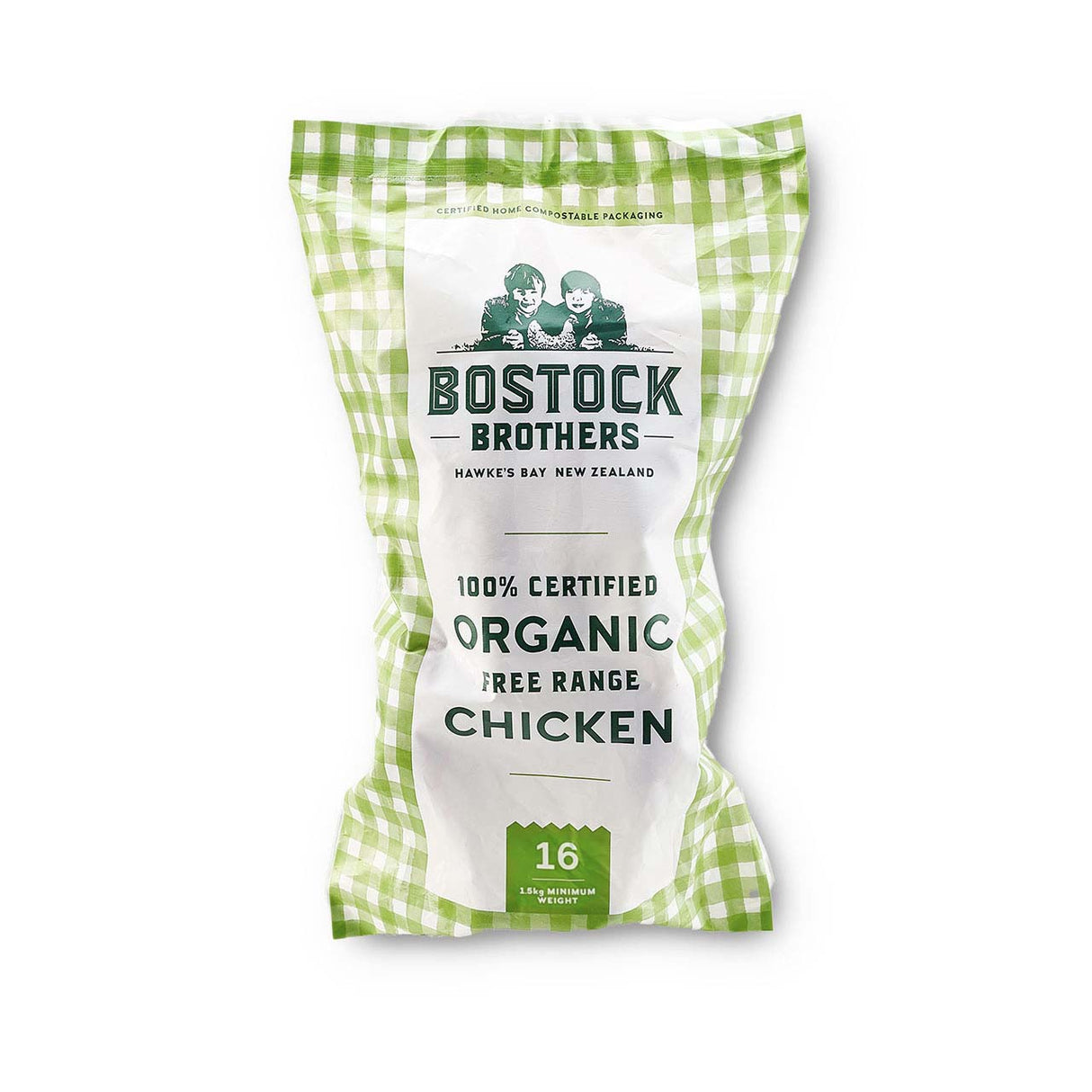 Bostock's Organic Free Range Whole Chicken (Frozen, 1.5kg)