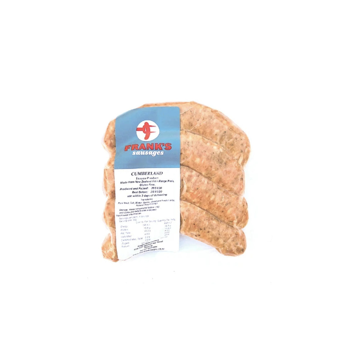 Frank's Free-Range Cumberland Sausage (Frozen, GF, 360g)