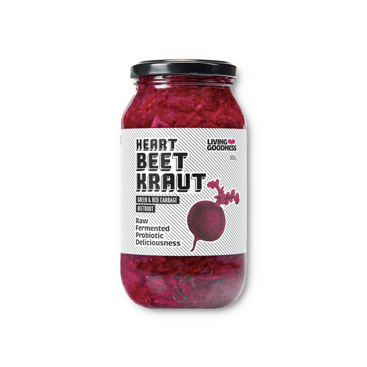 Living Goodness Heartbeet Kraut (Chilled, 500g)