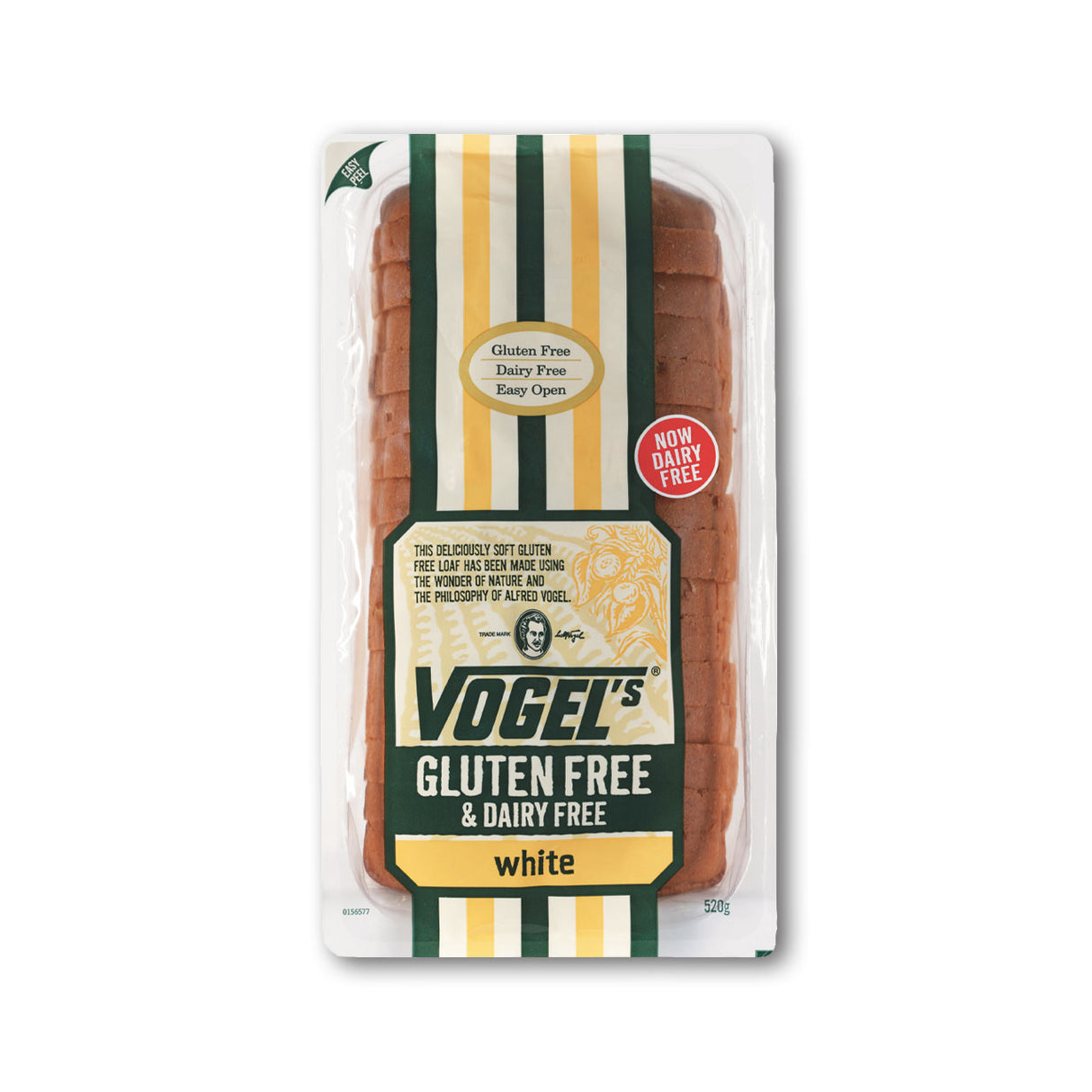 Vogel's Gluten & Dairy Free White Bread (Frozen, 520g)